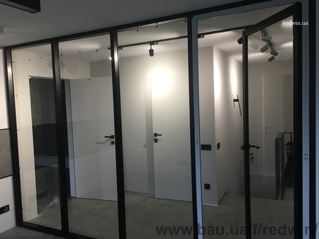 Офисные перегородки из алюминия с покраской